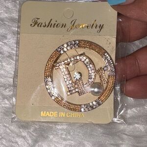 Gold and Silver Fashion Brooch